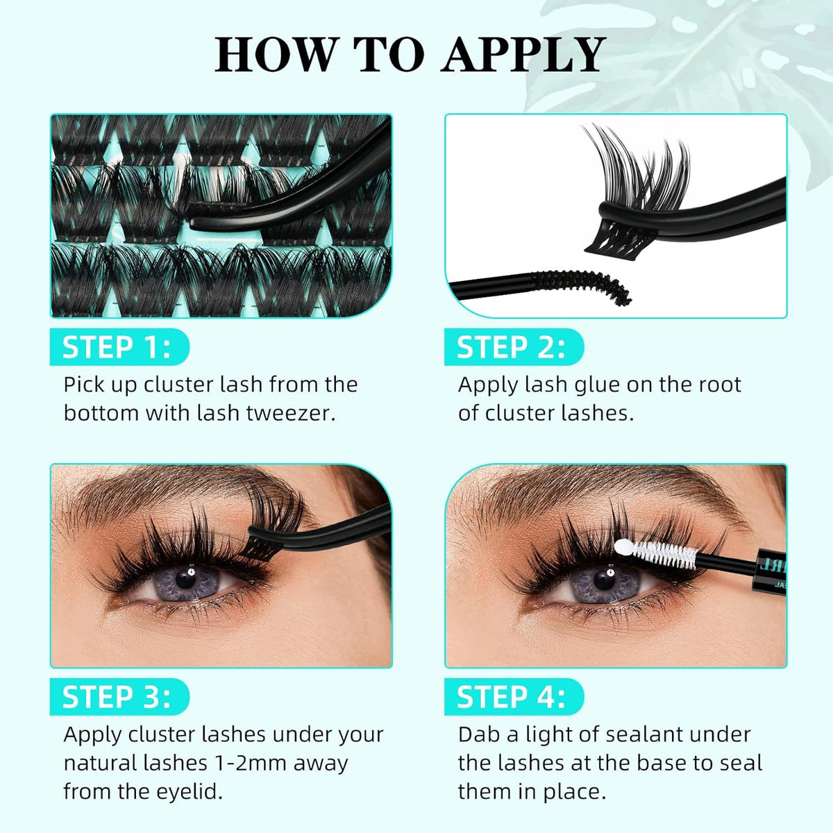 Lash Clusters Wet Look 168Pcs Eyelash Cluster Ultra-Thin Lash Band Eyelashes Extensions Spiky Anime