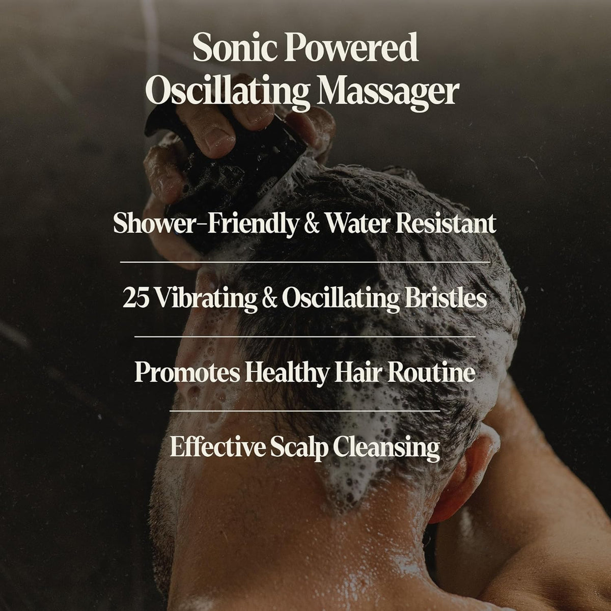 Black Wolf Sonic Scalp Head Massager & 100% Pure Argan Oil Bundle - Hair Care Products for Healthy