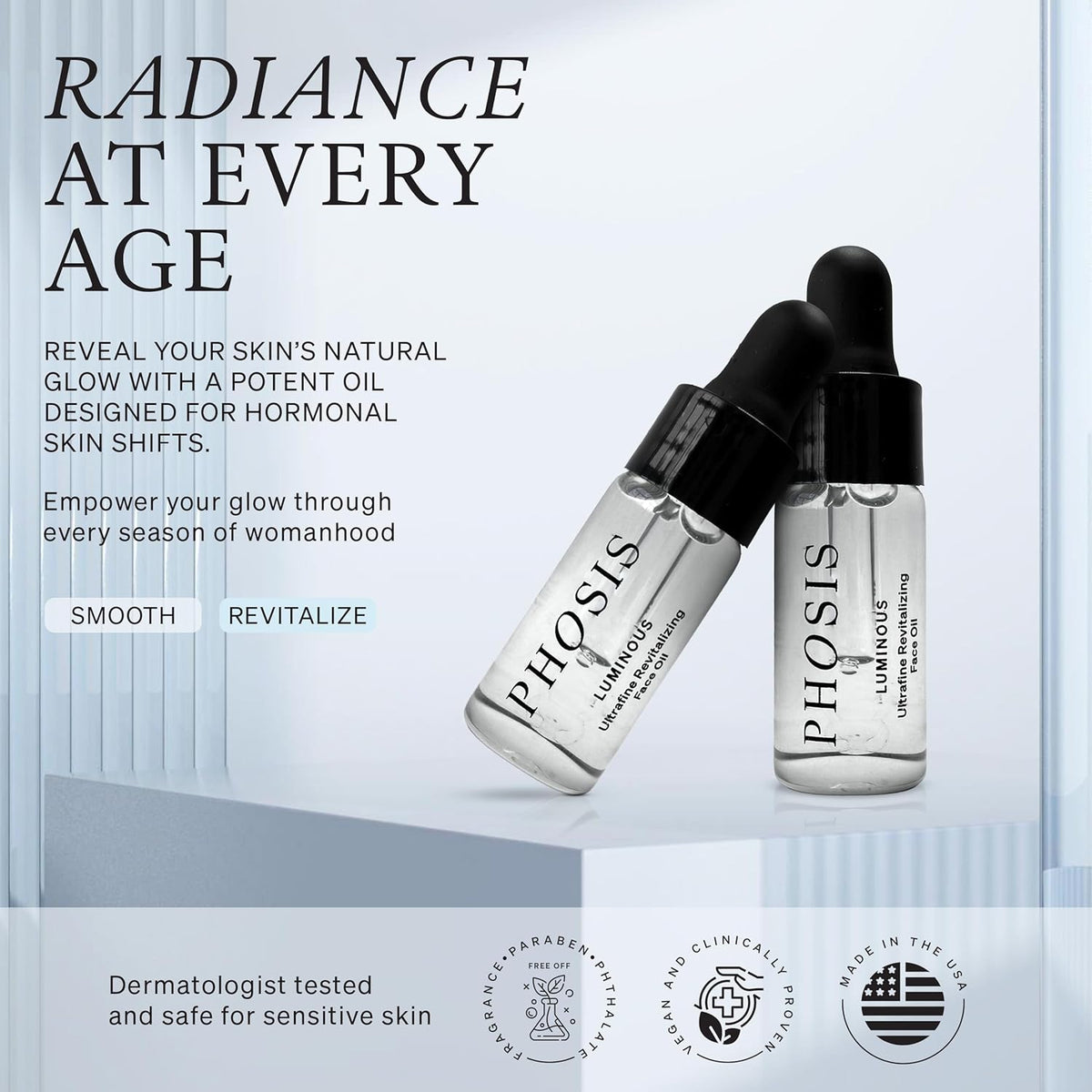 Luminous Ultrafine Revitalizing Face Oil for Women – Lightweight Facial Glow Elixir with Sea