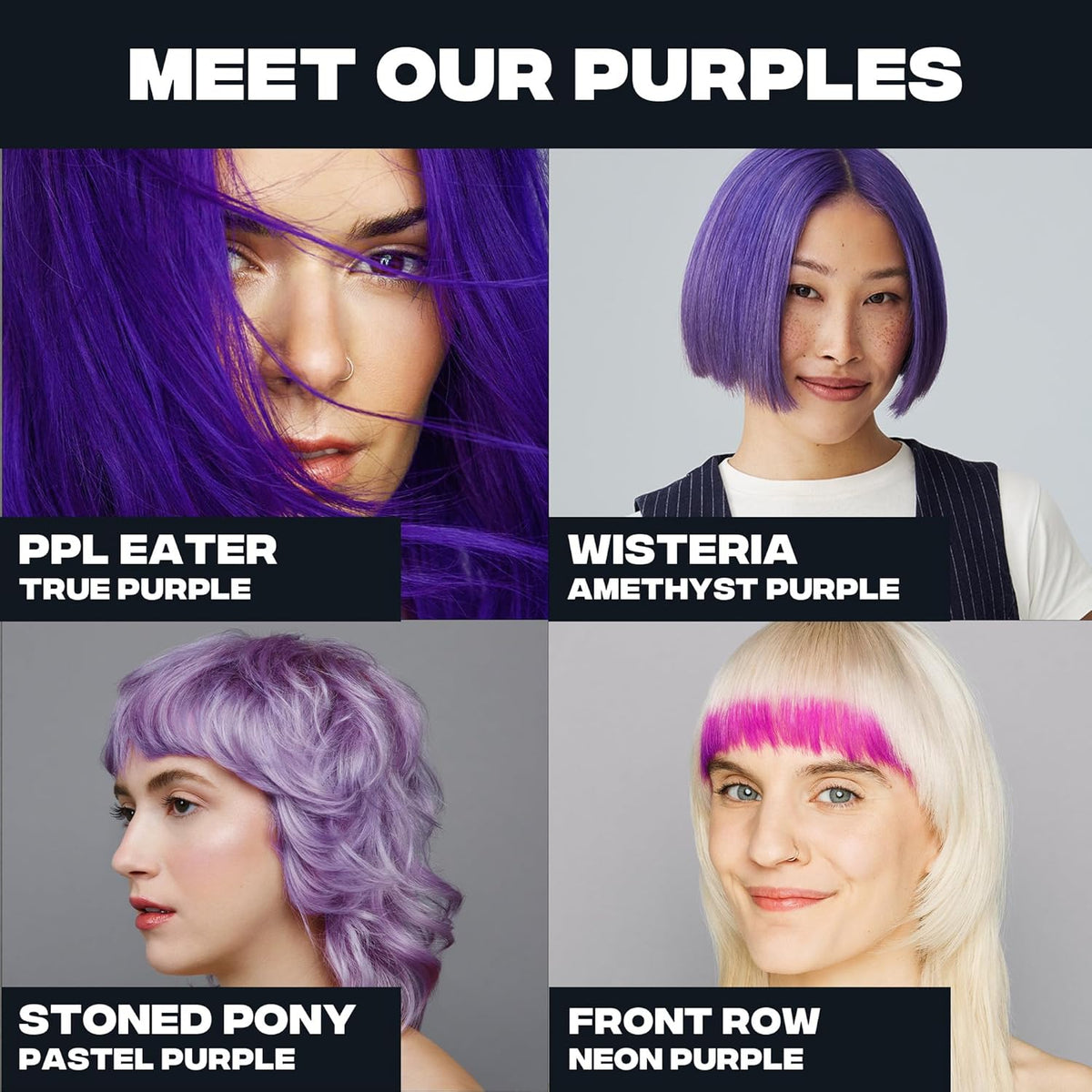 Good Dye Young Semi-Permanent Hair Color, Vegan and Cruelty-Free Purple Hair Dye, Last up to 24