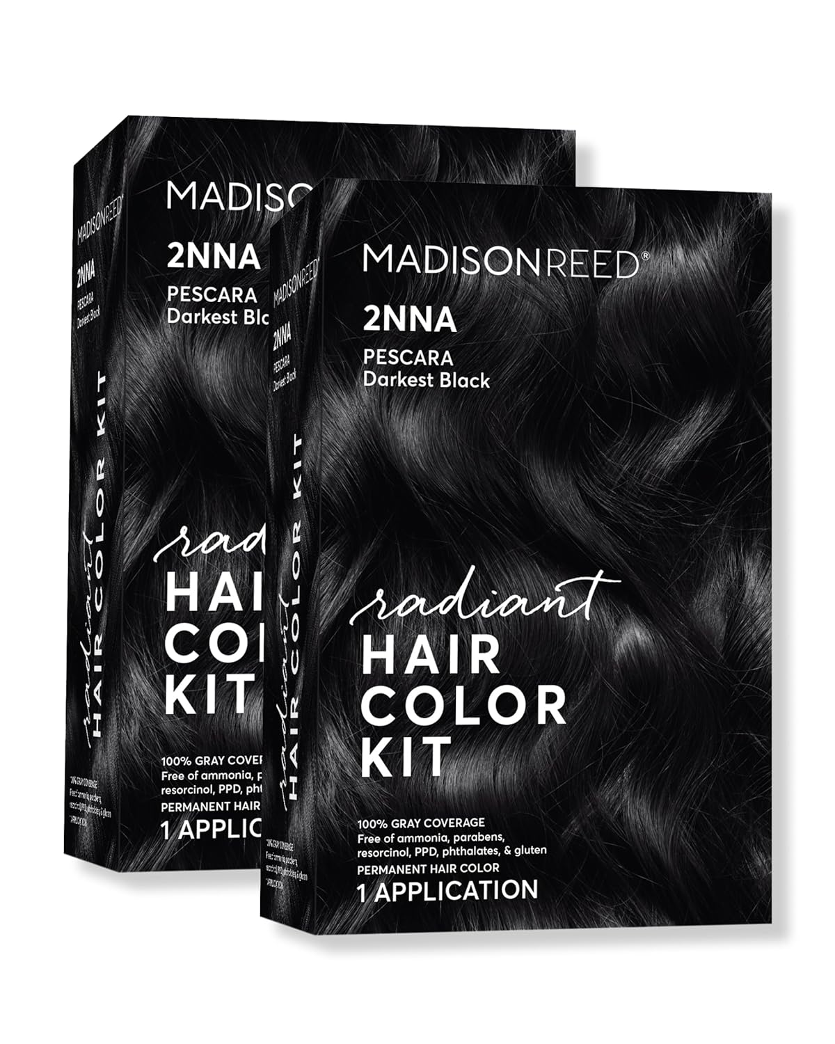 Madison Reed Radiant Hair Color Kit | 2NNA Darkest Cool Black with Ash Undertones (Pescara Black)
