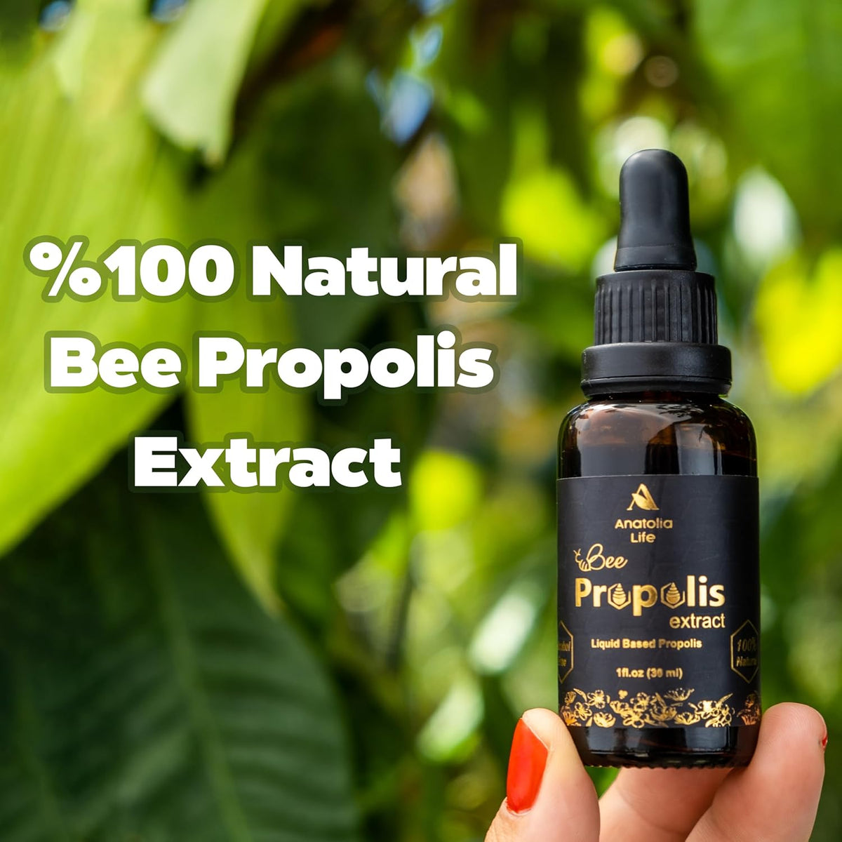 Bee Propolis Liquid Extract,Alcohol-Free Immune Support Supplement,30ml | 100% Pure Peppermint