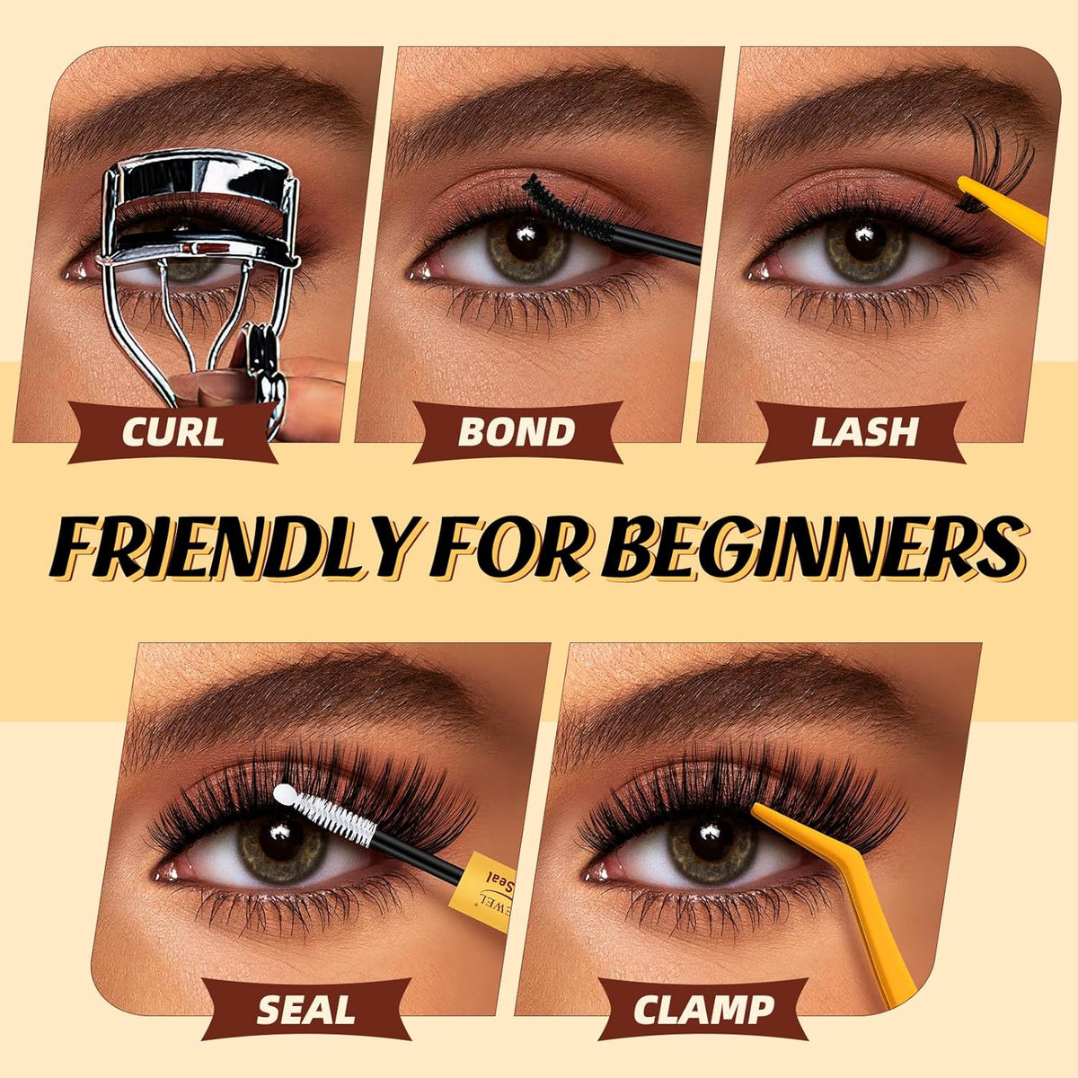QUEWEL Lash-Clusters-Kit, 30+40+50D-Lash-Clusters Mixed 10-16mm Soft DIY-Lash-Extension-Kit with