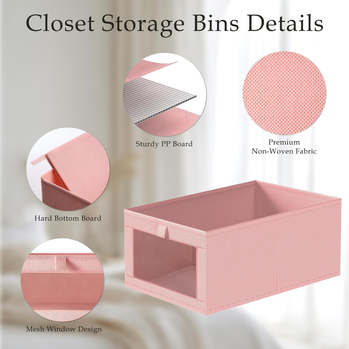 Criusia 6 Pack Linen Closet Organizers and Storage, Large Linen Closet Baskets for Organization