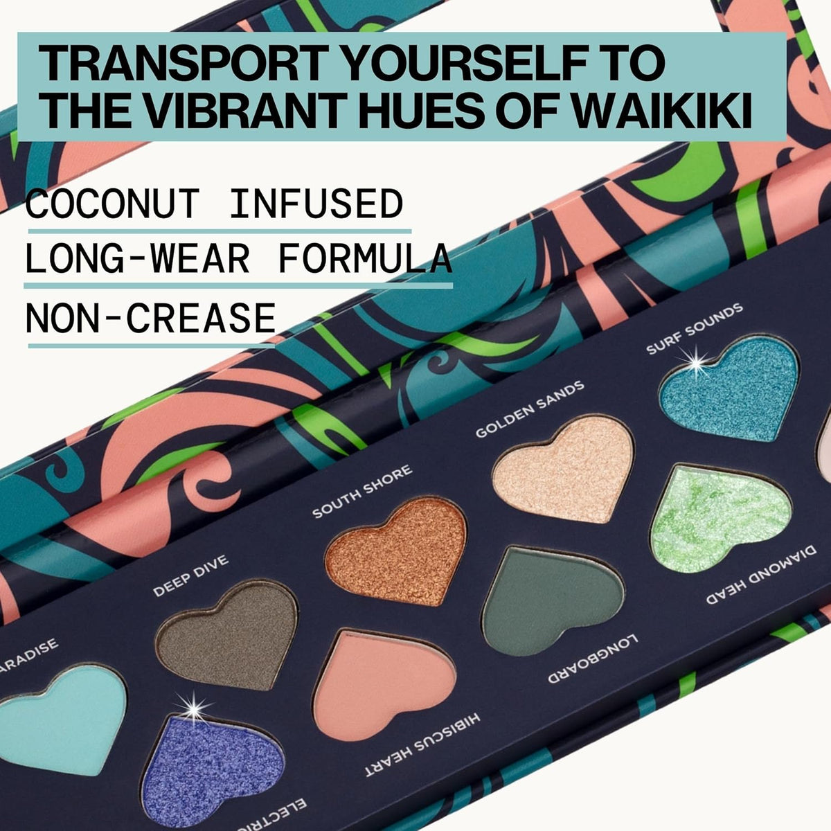 Pacifica Eyeshadow Palette – Waikiki Mineral Eyeshadow, Blendable Shimmer & Matte Shades w/Velvet