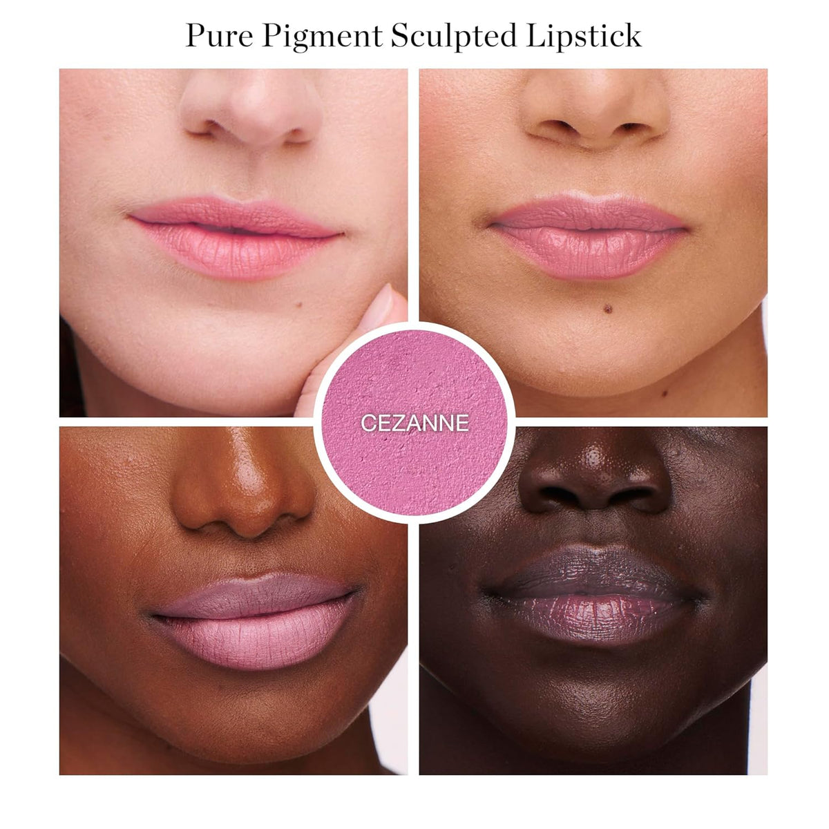 Ogee Full Bloom Sculpted Lipstick (Cezanne - Cool Pink) - Long Lasting Organic Lipstick with Jojoba