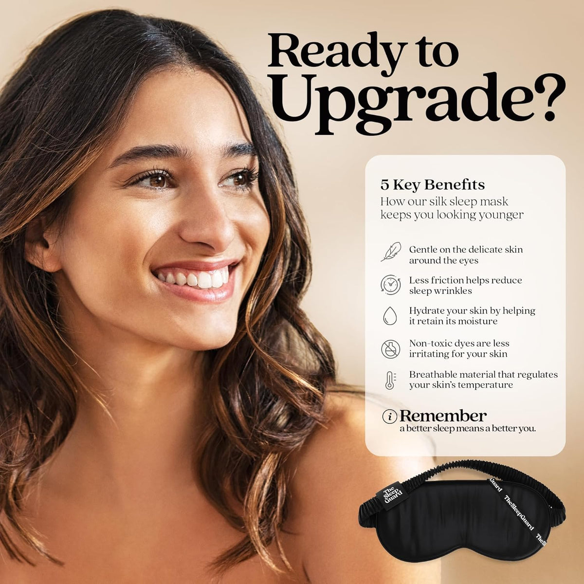 Pure Silk Sleep Mask [100% 6A Mulberry Silk, 22 Momme] Light Blocking Travel Essentials. Eye Masks