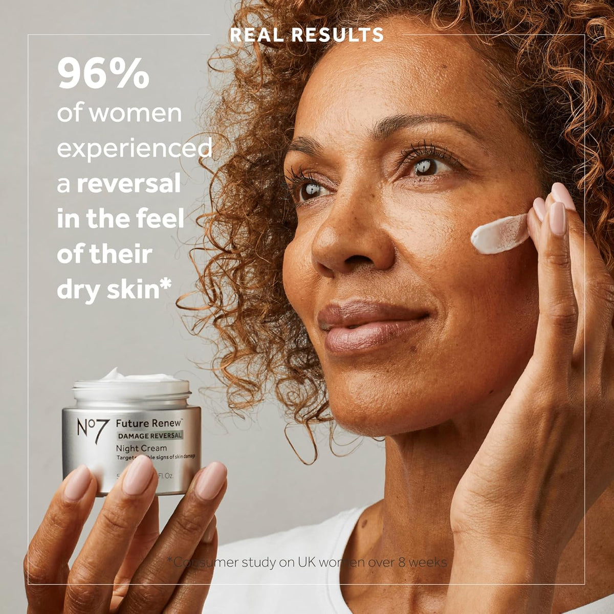No7 Future Renew Damage Reversal Night Cream - Anti Aging Face Moisturizer - Infused with Peptide