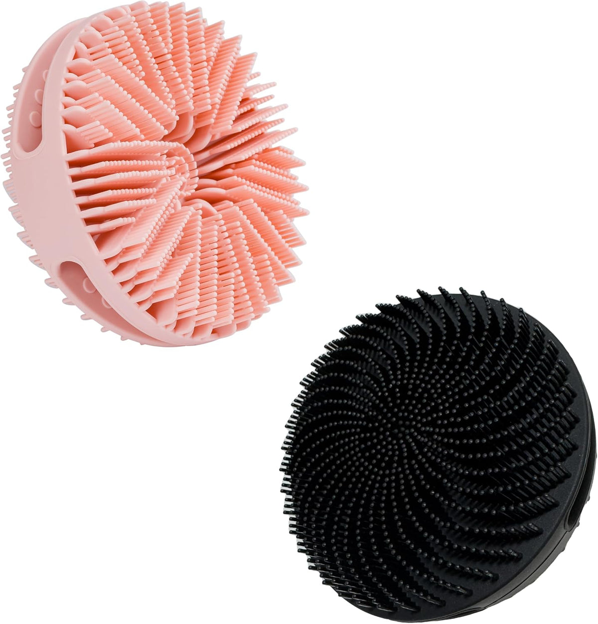 2 PC Silicone Exfoliating Body Scrubber, Silicone Body Shampoo Brush, Soft Silicone Loofah for