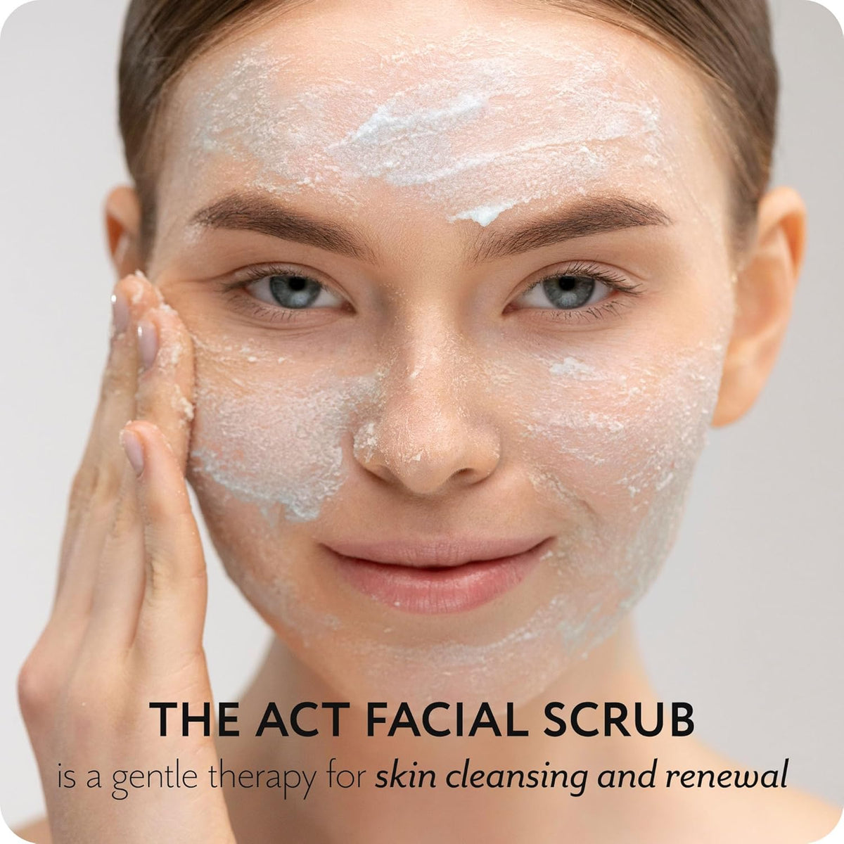 Organic Face Scrub - Exfoliating & Polishing Facial Scrub with Vitamin E & F, Almond & Jojoba Oils