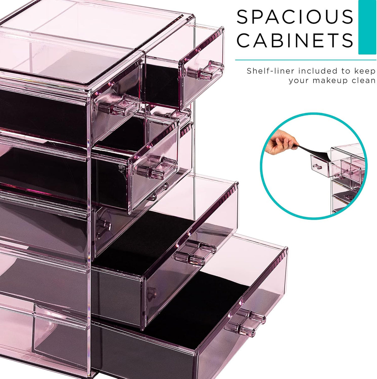 Sorbus Acrylic Makeup Organizer - Organization and Storage Case for Cosmetics Make Up & Jewelry