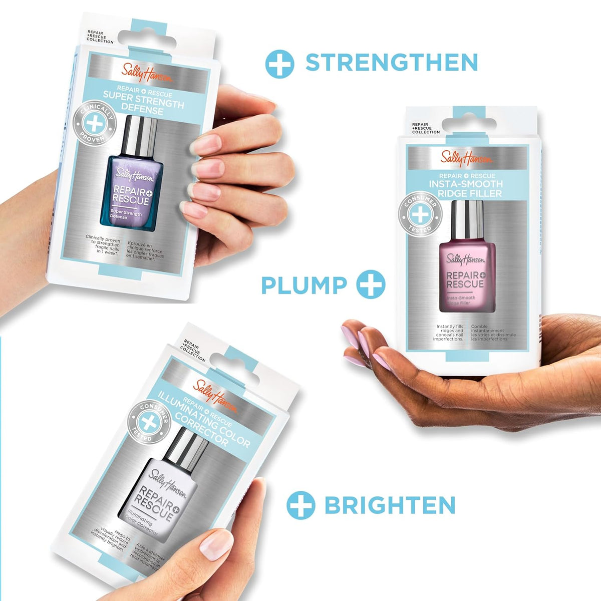 Sally Hansen® Repair + Rescue, Insta-Smooth Ridge Filler, Contains Hyaluronic Acid, Conceals Nail