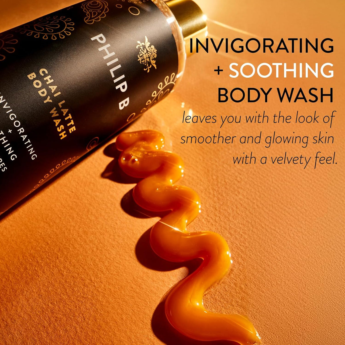 PHILIP B Chai Latte Body Wash 11.5 Fl Oz (340mL) - Invigorating + Soothing, Formulated with White