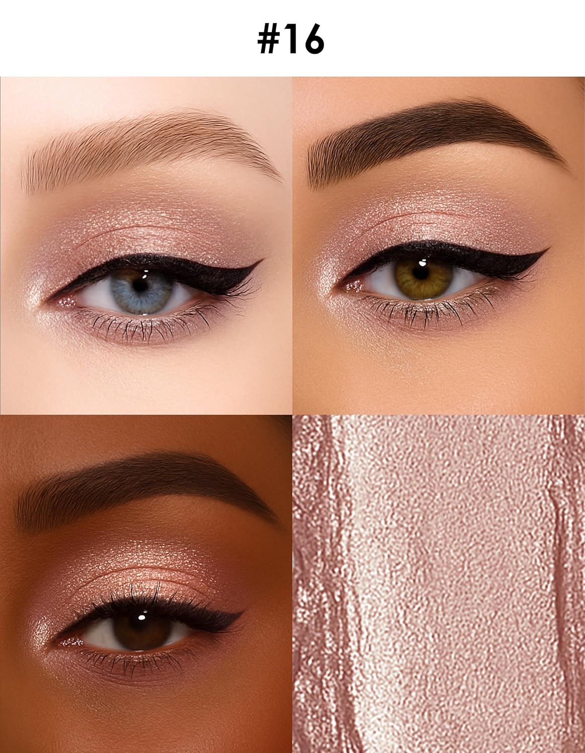 Erinde Shimmer Cream Eyeshadow Stick, Long Lasting Metallic Eye Shadow Sticks, Waterproof Creamy