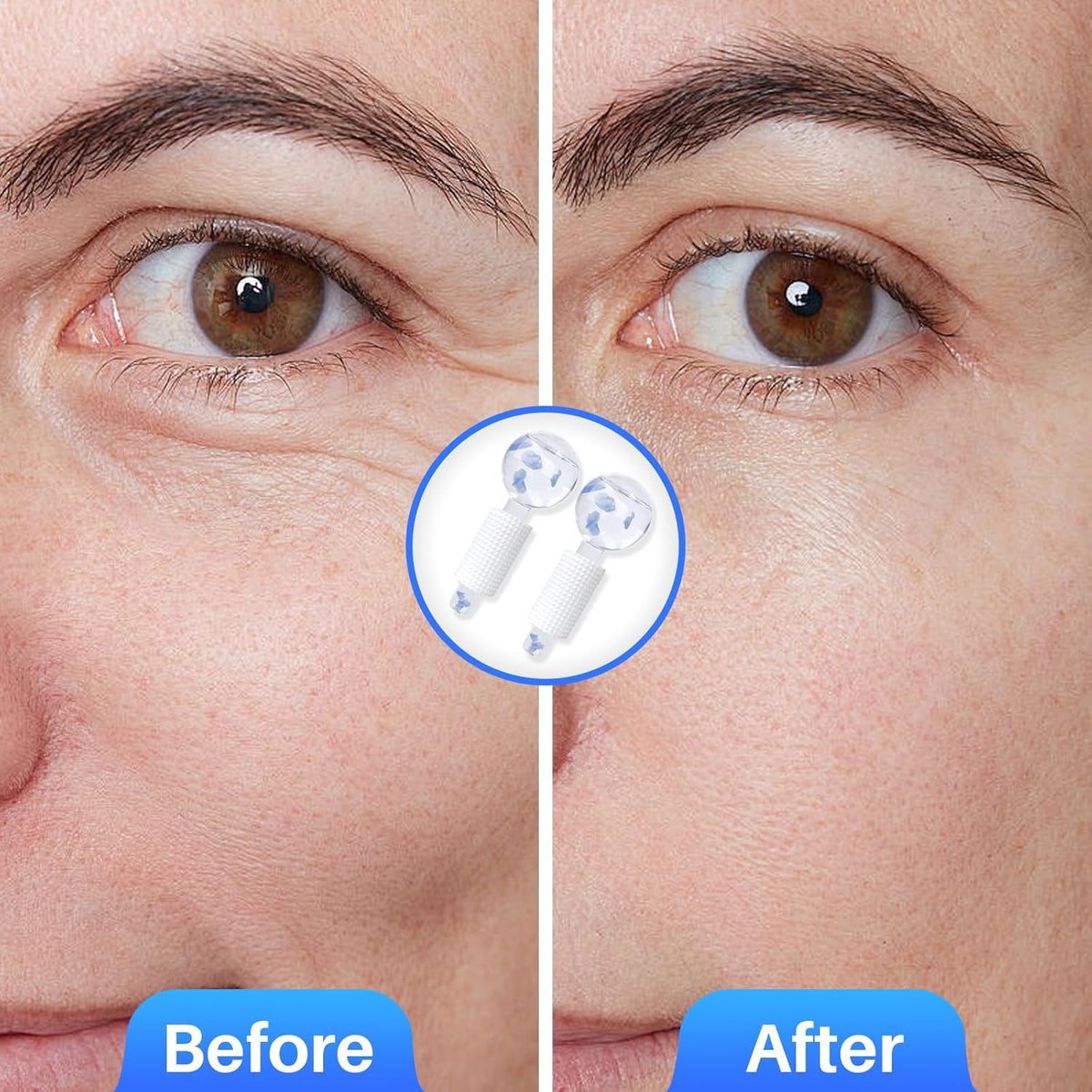 Ice Globes & Ice Roller for Face and Eyes - Facial Massage Tools for Skin Care, Reduce Wrinkles &