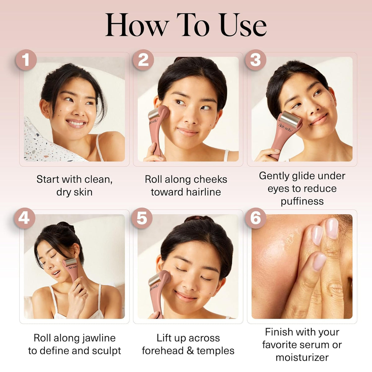 Kitsch Ice Roller for Face – Stainless Steel Face Ice Roller to Reduce Puffiness, Redness &