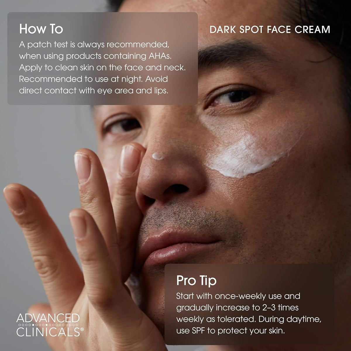 Advanced Clinicals Dark Spot Face Moisturizer | Lactic Acid Lotion For Face With Caffeine, Cocoa