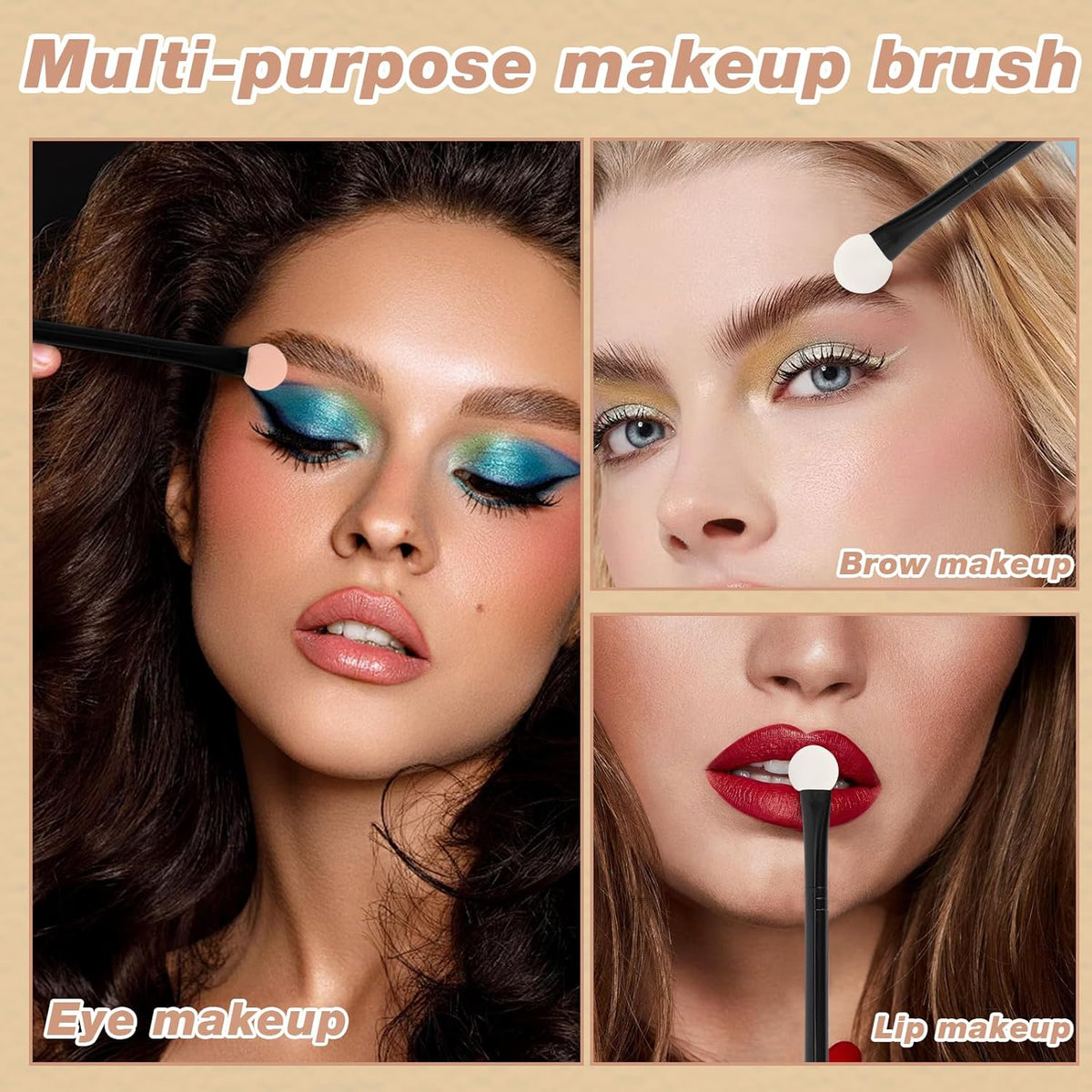 Eyeshadow Applicators Double Sided Sponge Makeup Brushes Reusable 8Pcs Round Foam Eye Shadow