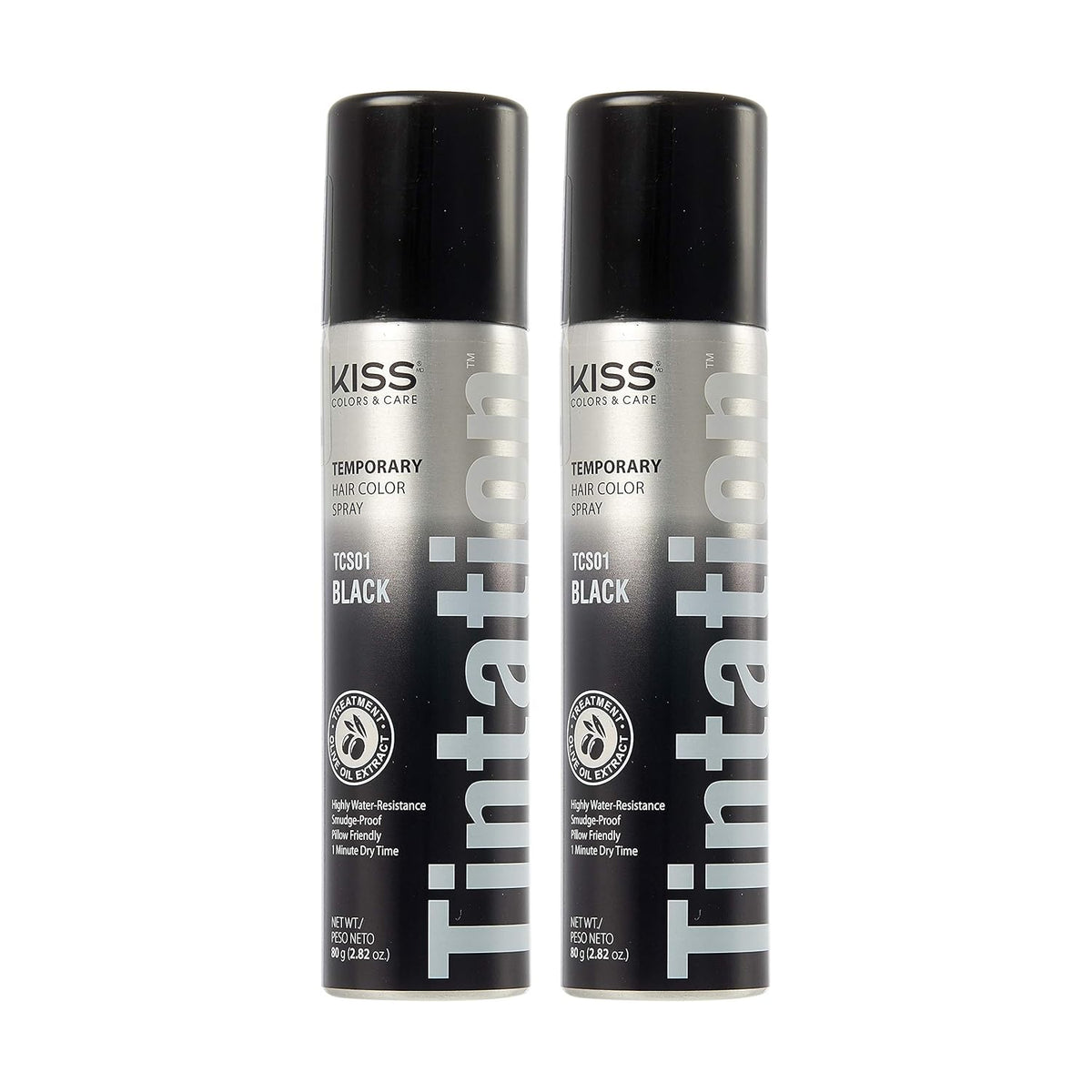 Kiss Gray Hair Concealer - Temporary Tintation Color Spray for Root Touch Up and Hair Dye 2.82 oz.