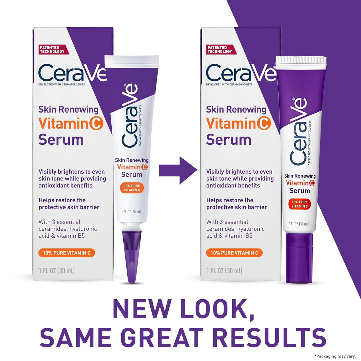 CeraVe Vitamin C Serum with Hyaluronic Acid, Skin Brightening Serum for Face with 10% Pure Vitamin