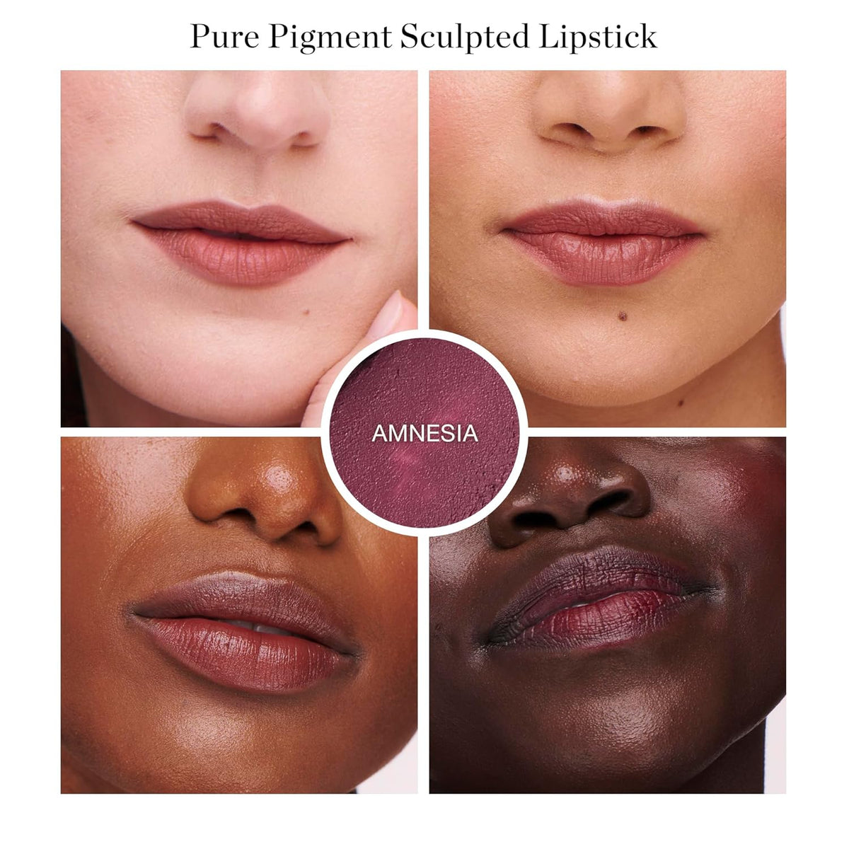 Ogee Full Bloom Sculpted Lipstick (Amnesia - Blackberry Mauve) - Long Lasting Organic Lipstick with