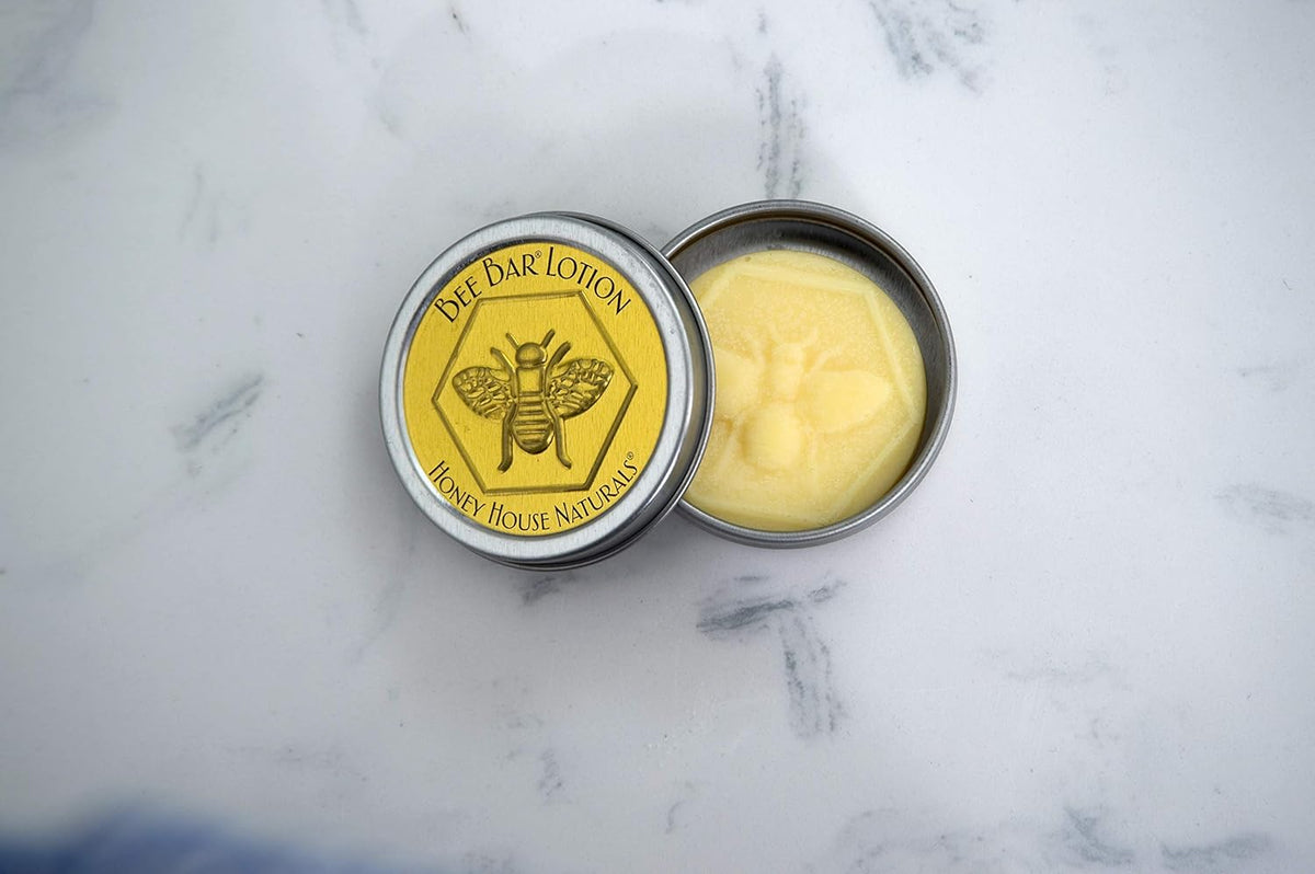 Honey House Naturals Bee Bar Duo – Vanilla - Small .6 Ounce and Large 2 Ounce– All Natural Ultra