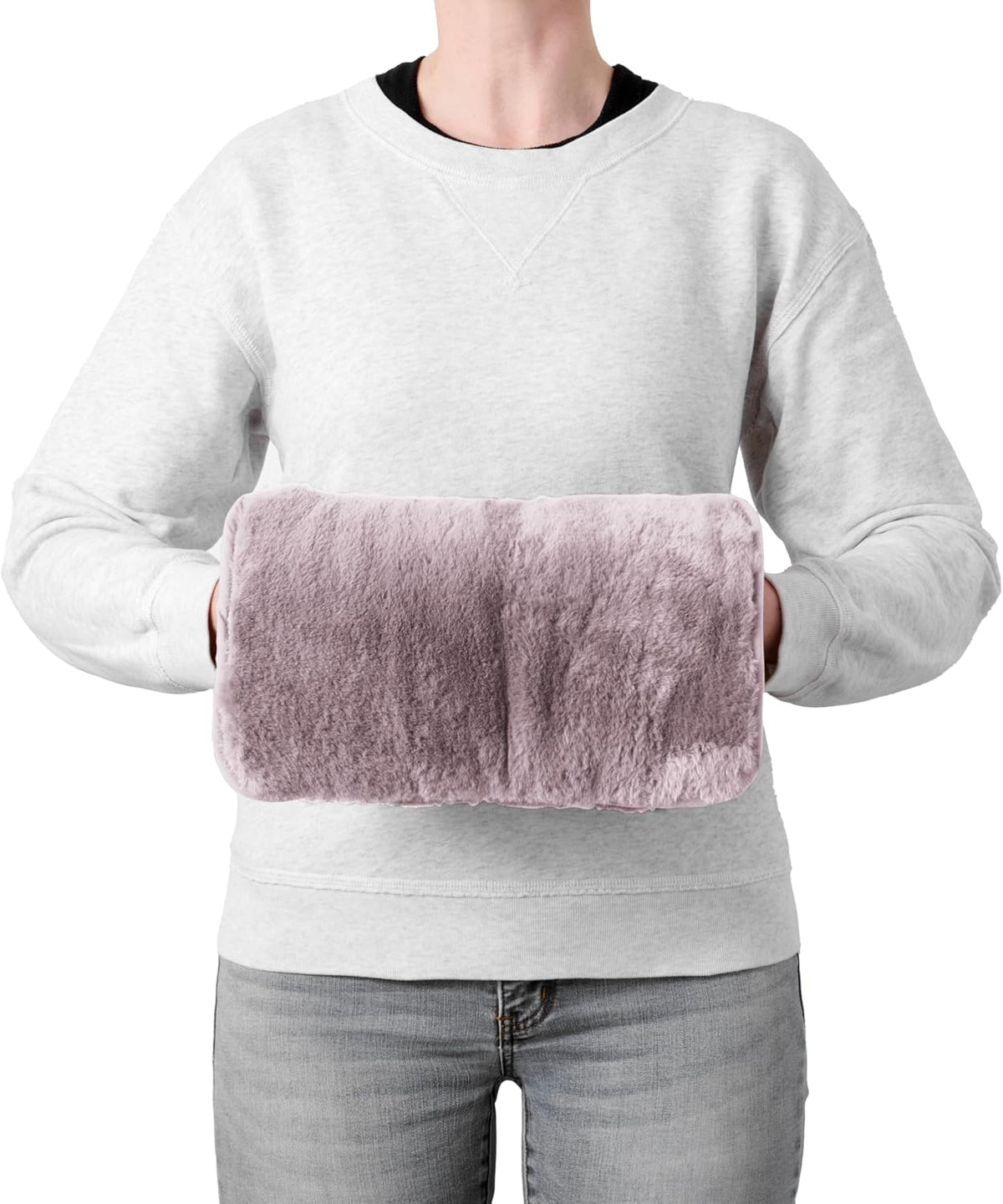 Brookstone Faux Fur Hand Warmer | Soothe Cold Hand Muff with Microwavable Gel Pack for Long Lasting