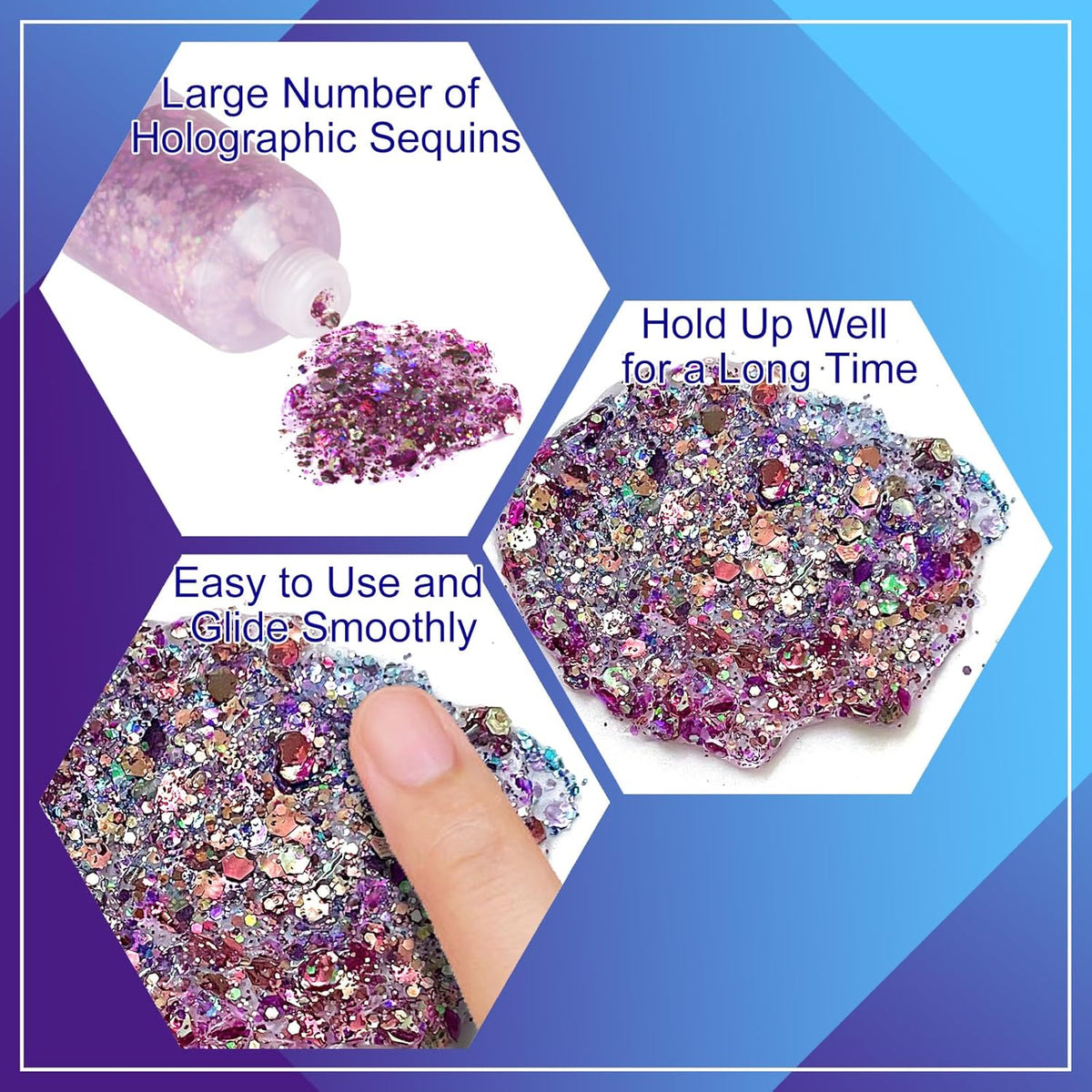 MEICOLY Chameleon Purple Face Body Glitter,Mardi Gras Outfit for Women,Mardi Gras