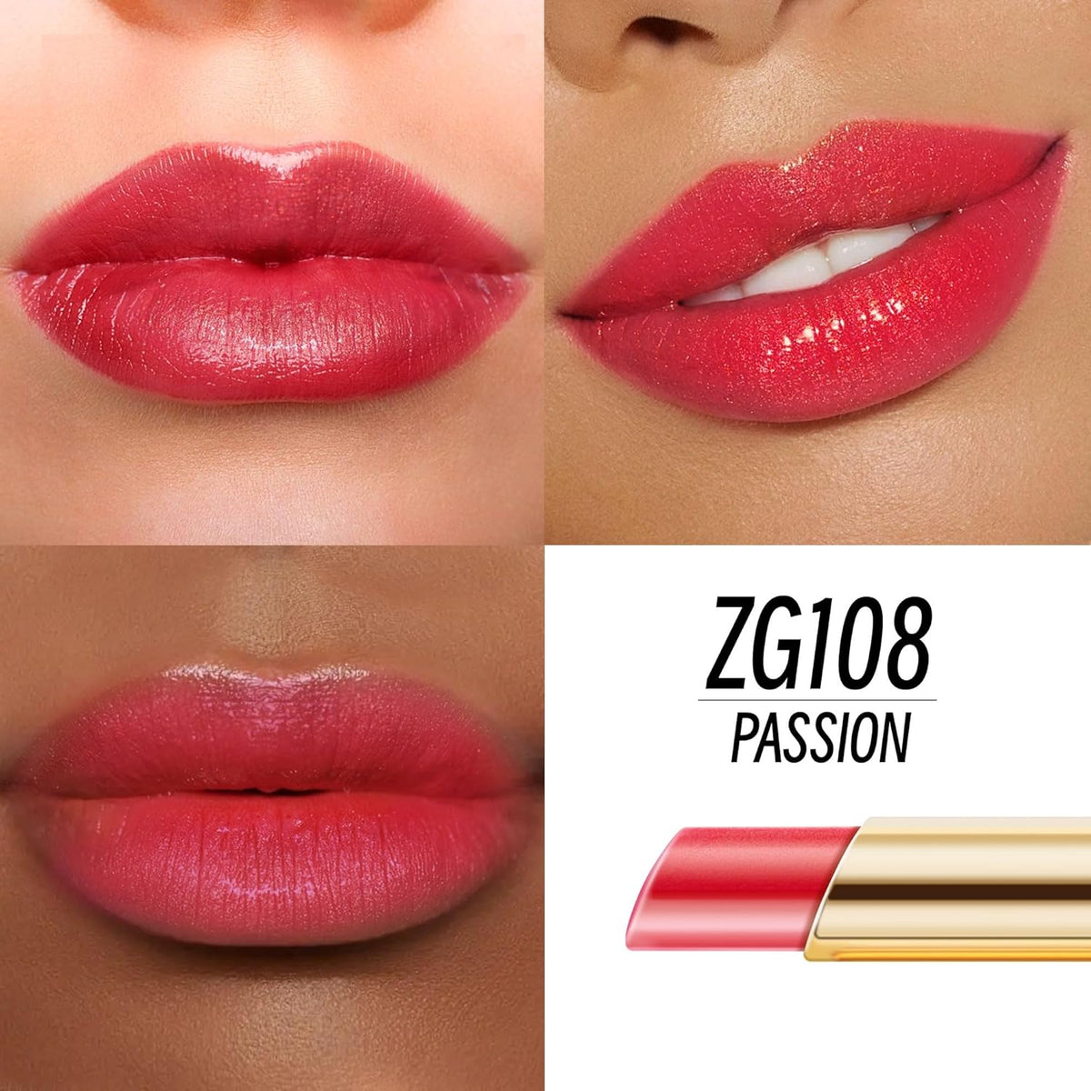 Red Lipstick Moisturizing for Women Shimmer Tinted Lip Balm Hydrating Nourishing Lip Gloss Vegan&
