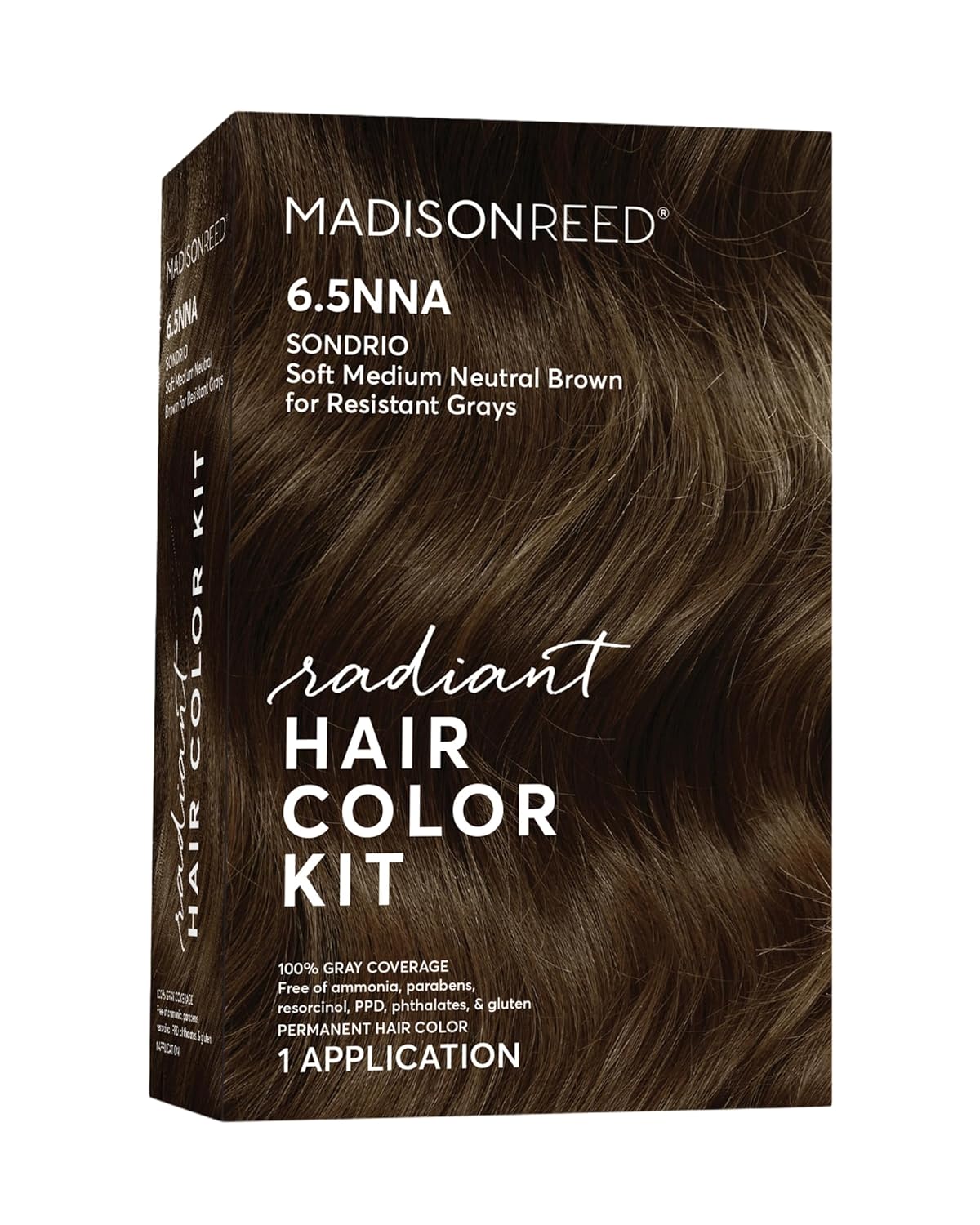 Madison Reed Radiant Hair Color Kit | 6.5NNA Medium Neutral Brown (Sondrio) 100% Maximum Gray Hair