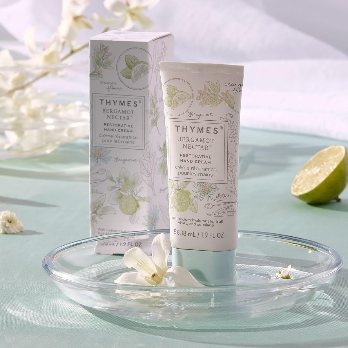 Thymes Restorative Hand Cream for Women & Men - Moisturizing Hand Cream Travel Size - Notes of