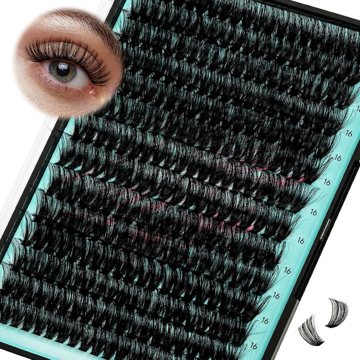 Lash Clusters Wispy 280PCS Eyelash Extension 80D Cluster Lashes Individual Lashes DIY Lash