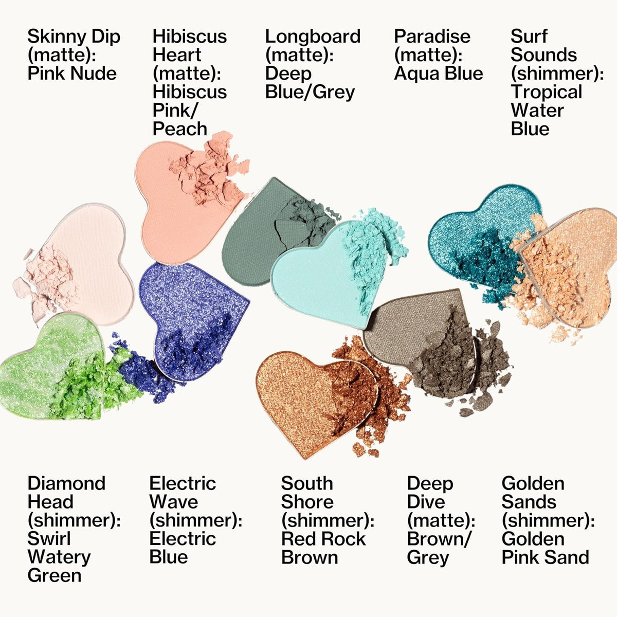 Pacifica Eyeshadow Palette – Waikiki Mineral Eyeshadow, Blendable Shimmer & Matte Shades w/Velvet