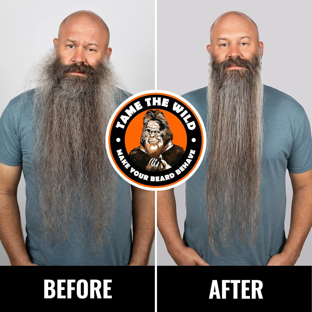 TAME The Wild Beard Brush and Beard Straightener for Men - Ionic Heated Comb with 3 Adjustable