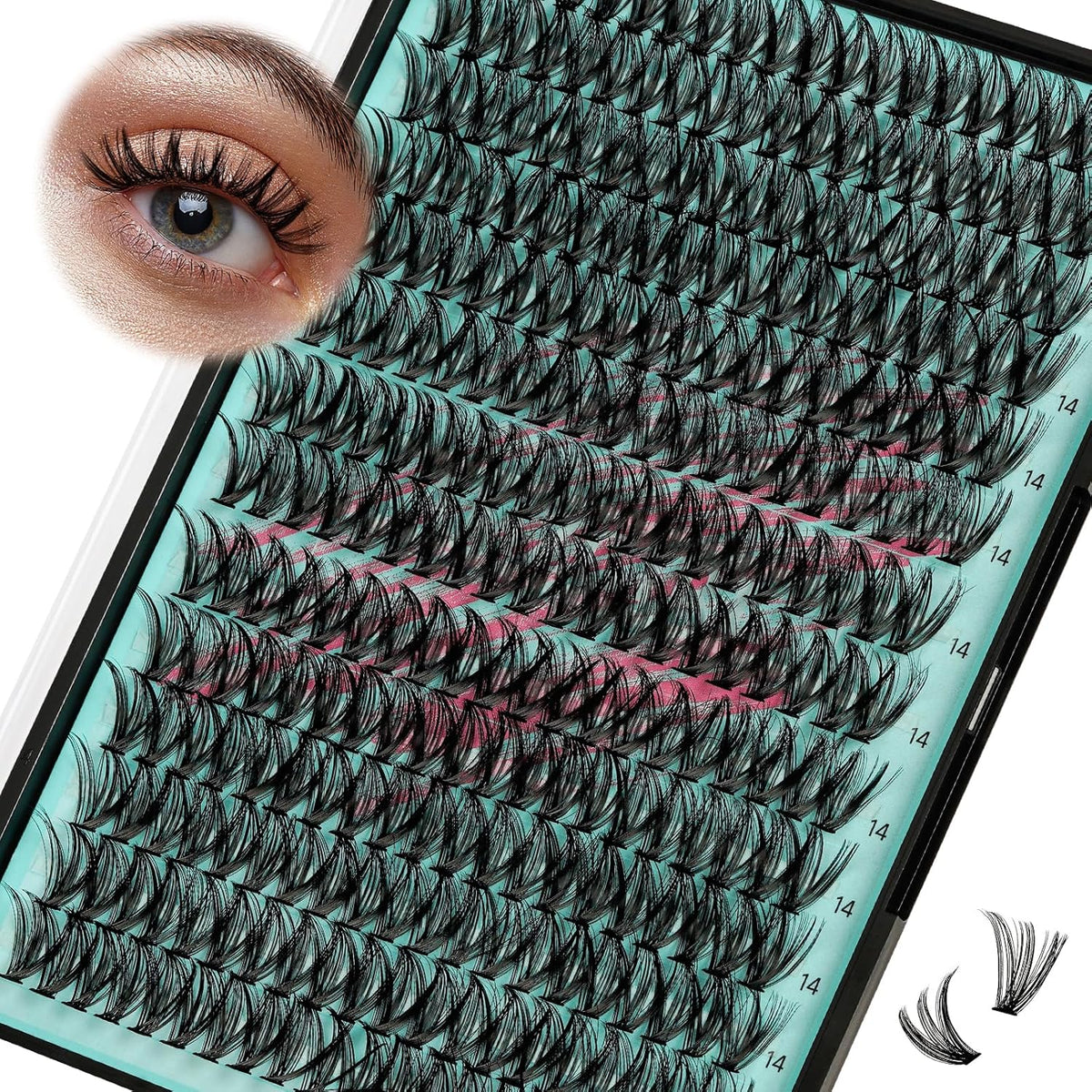 Lash Clusters Wispy 280PCS Eyelash Extension 40D Cluster Lashes Individual Lashes DIY Lash