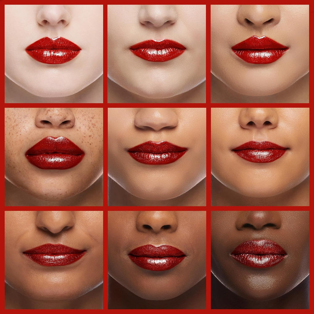 Oulac Red Lipstick Christmas Gifts for Women - Metallic 3D Shine Lightweight Hydrating Formula