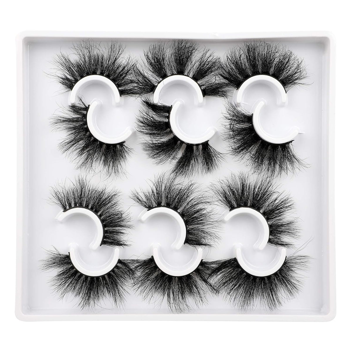 Mink Lashes Fluffy Eyelashes Dramatic Long Wispy Fake Eyelashes Thick 6 Styles Mixed Luxury Russian