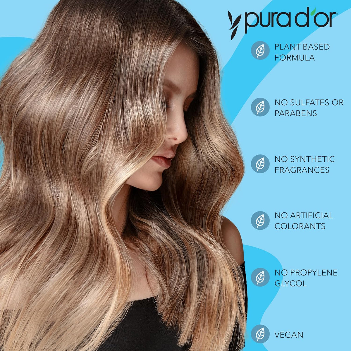 PURA D'OR Hair Thinning Therapy Biotin Shampoo and Conditioner Set, CLINICALLY TESTED Effective