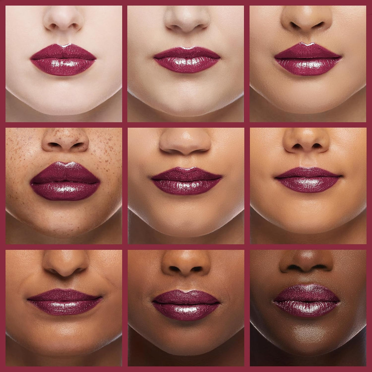 Oulac Burgundy Lipstick for Women with Metallic 3D Shine Lightweight Hydrating Formula, High Impact