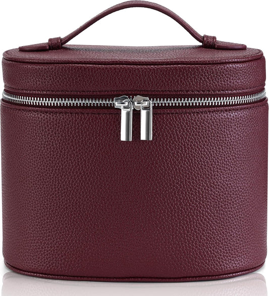 Makeup Bag Vanity Case Cosmetic Bag with Removable Divider Travel Toiletry Bag for Women Portable