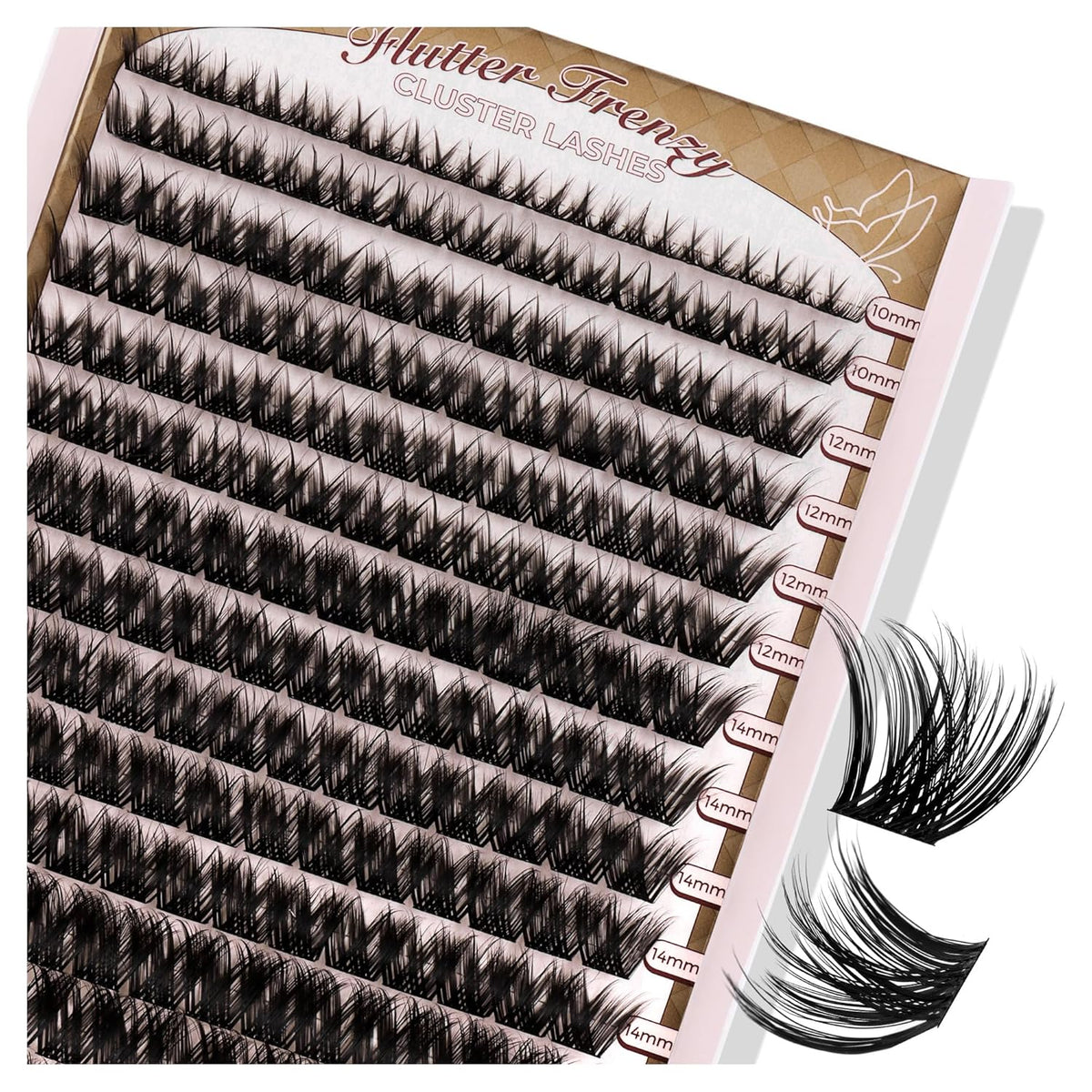 PopUp Lash-Extension-Clusters 182pcs D Curl Lash Clusters Natural Look Cluster Lashes Extensions