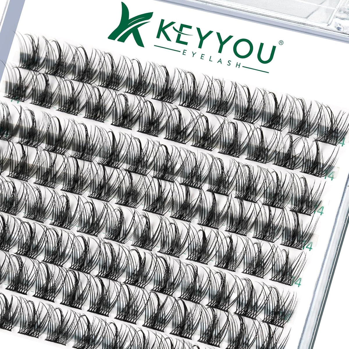 Lash Clusters,96 Pcs Cluster Lashes D Curl 14mm DIY Lash Extensions Eyelash Clusters,KEYYOU Volume