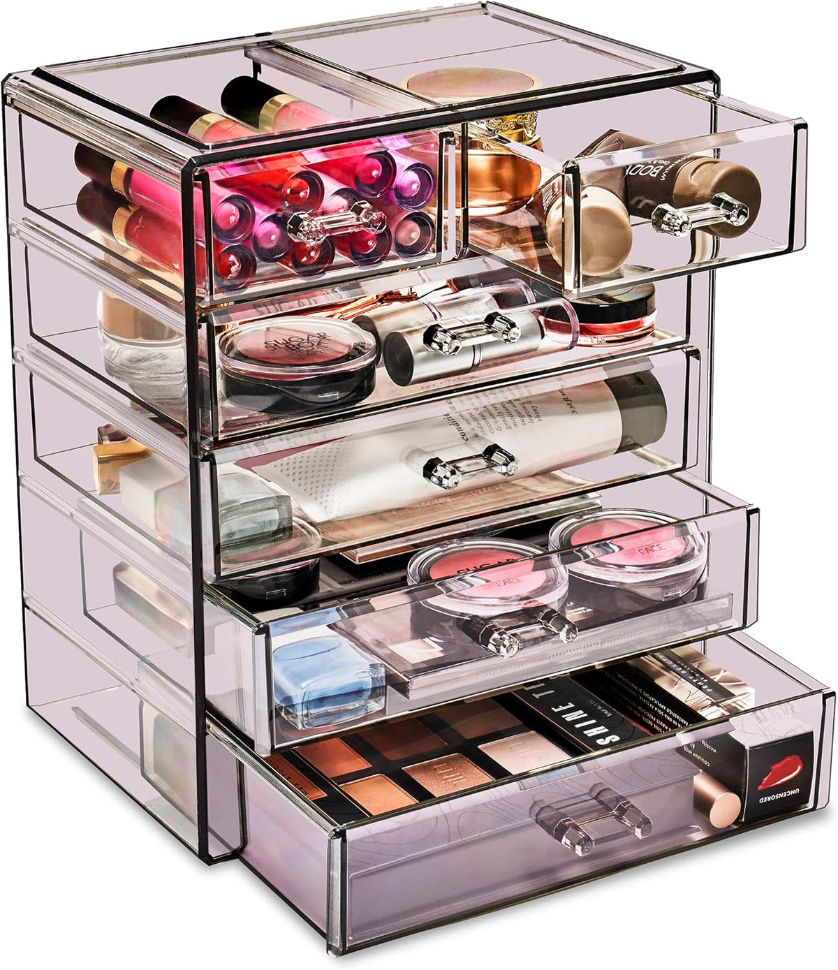 Sorbus Acrylic Makeup Organizer - Organization and Storage Case for Cosmetics Make Up & Jewelry