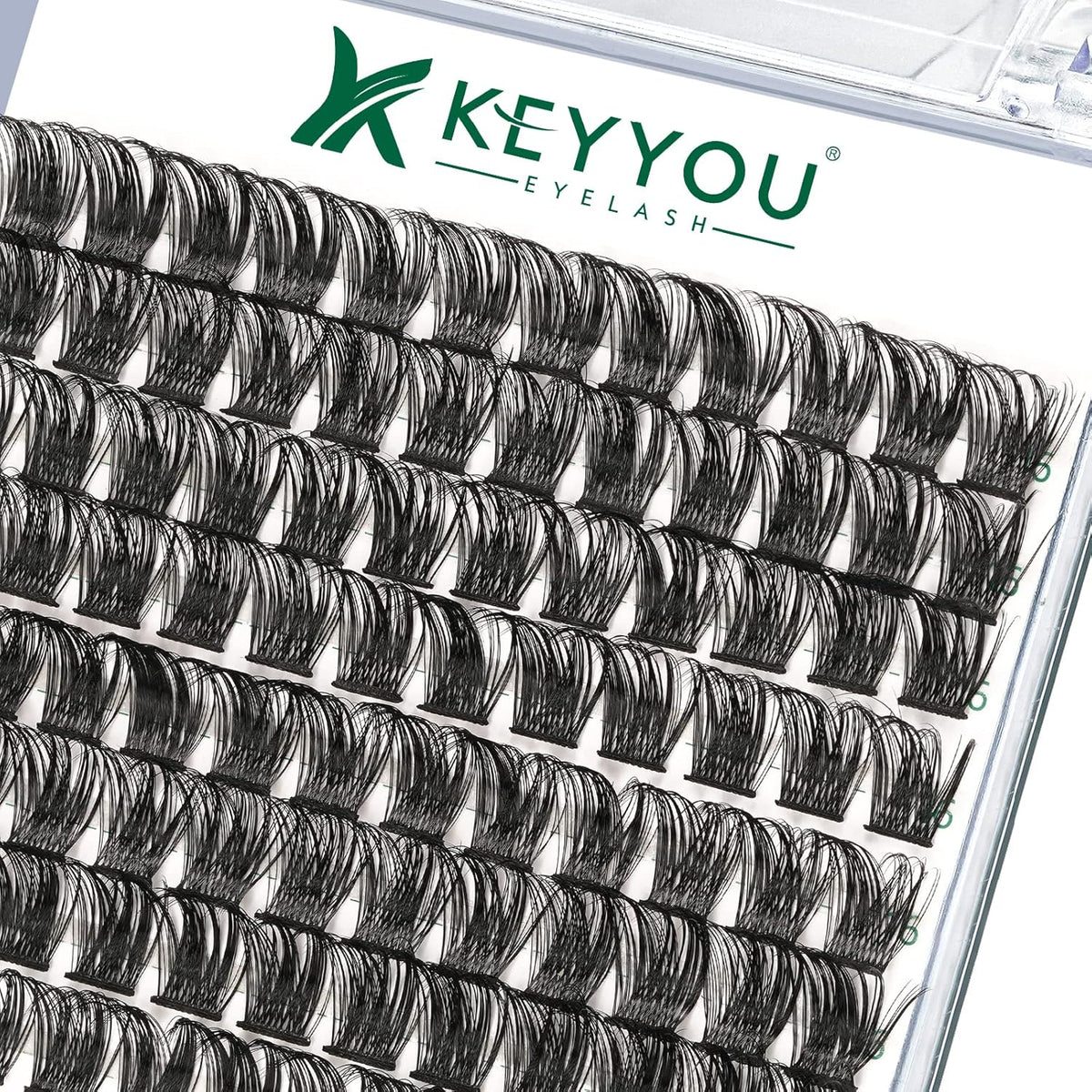 Lash Clusters,96 Pcs Cluster Lashes D Curl 16mm DIY Lash Extensions Eyelash Clusters,KEYYOU Volume
