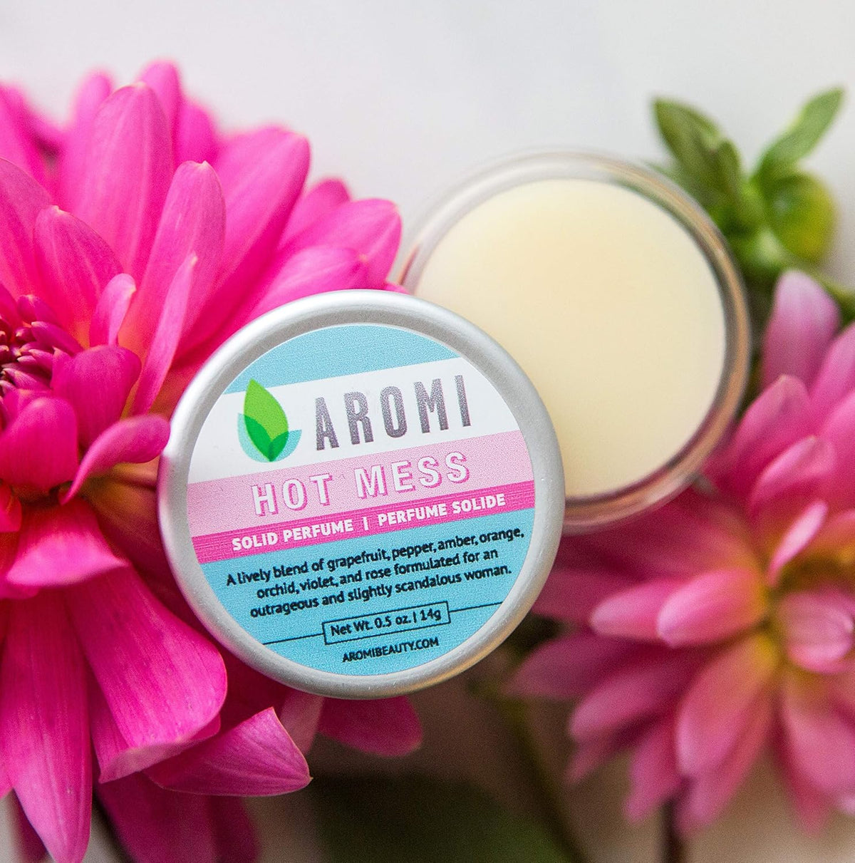 Aromi Hot Mess Solid Perfume | Fruity, Floral Fragrance, Vegan, Cruelty-free, Wax Scent, Travel
