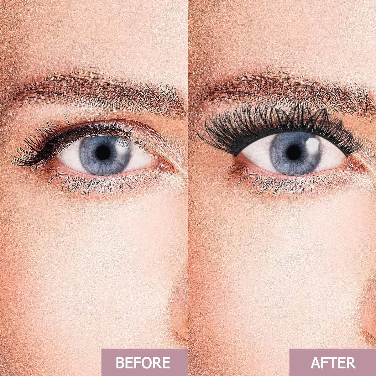 QUEWEL Cluster Lashes 72 Pcs Wide Stem Individual Lashes C/D Curl 8-16mm Length DIY Eyelash
