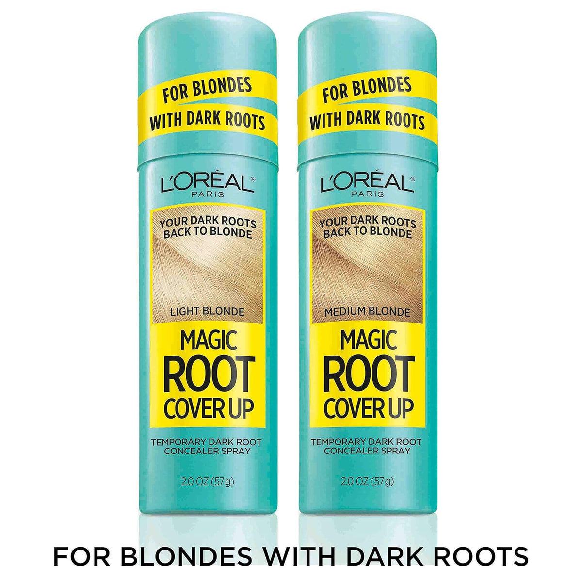 L'Oreal Paris Magic Root Cover Up Concealer Spray for Blondes, Medium Blonde, 2 fl. oz., Ammonia