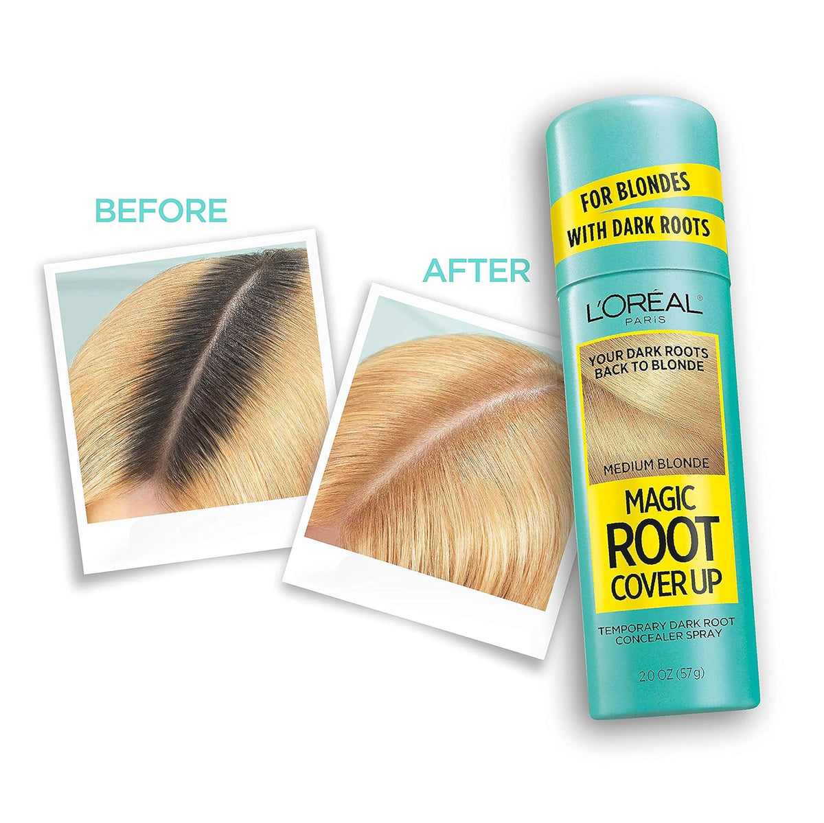 L'Oreal Paris Magic Root Cover Up Spray For Blondes with Dark Roots, Color Concealer, Ammonia and