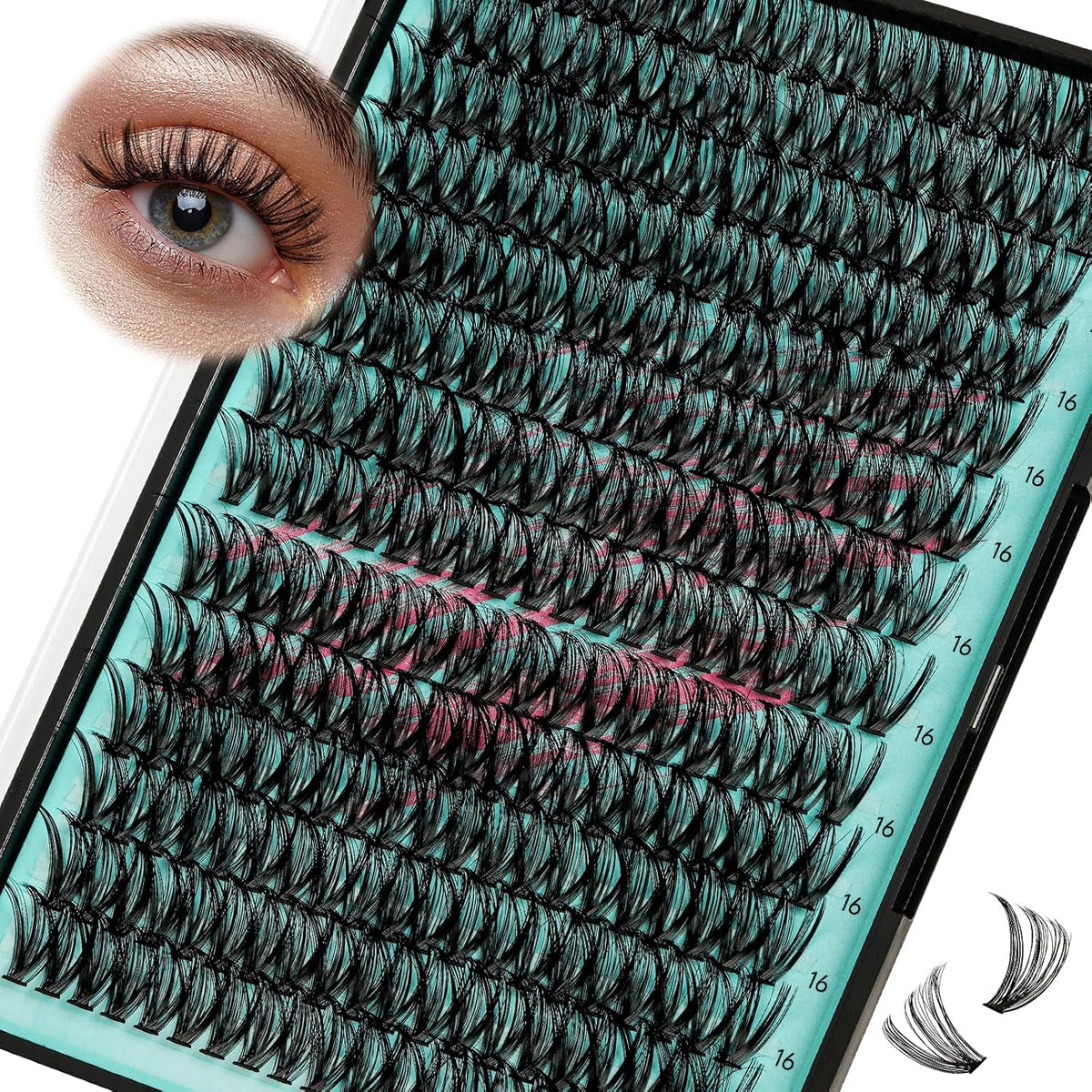 Lash Clusters Wispy 280PCS Eyelash Extension 40D Cluster Lashes Individual Lashes DIY Lash