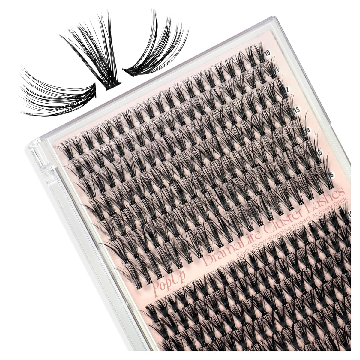 PopUp Lash-Extension-Clusters D Curl Lash Clusters Natural Look Cluster Lashes Extensions Band &